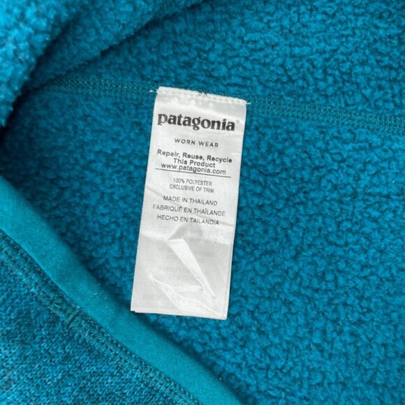 Patagonia Fleece Turquoise Zip Collar Pullover Sweater Jacket Women's Small - Picture 9 of 10